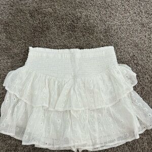 Altar'd State White Eyelet Ruffle Skirt
